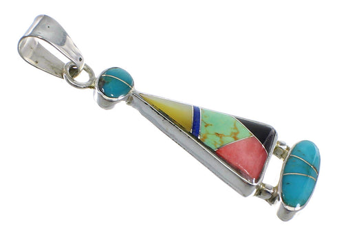 Southwestern Multicolor Silver Pendant RX54575